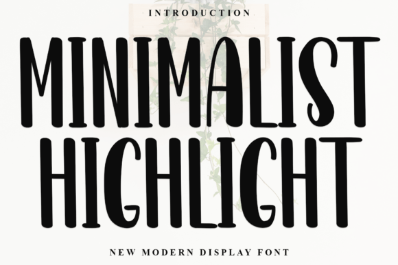 Minimalist Highlight: Bold, Clean Typography