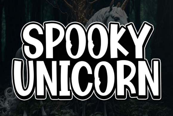 Spooky Unicorn: Bold Halloween Typography